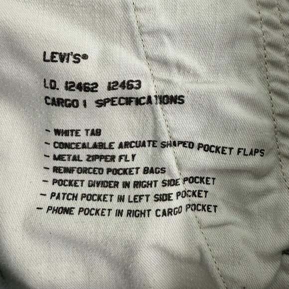 Levi's Cargo Pants Mens 34 Gray Utility Workwear PC9-12462-0016 White Tab 35x30 - Picture 4 of 12